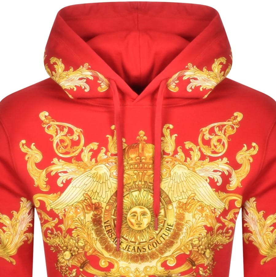 Alternative Image for ProductVersace Jeans Couture Pullover Logo Hoodie Red2